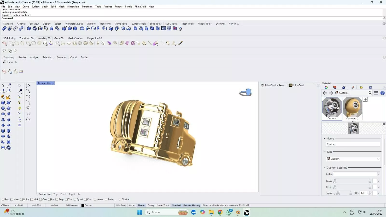 Anillo de camion 3D print model