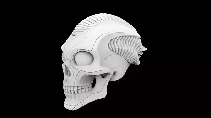 Alien Skull 3D print model