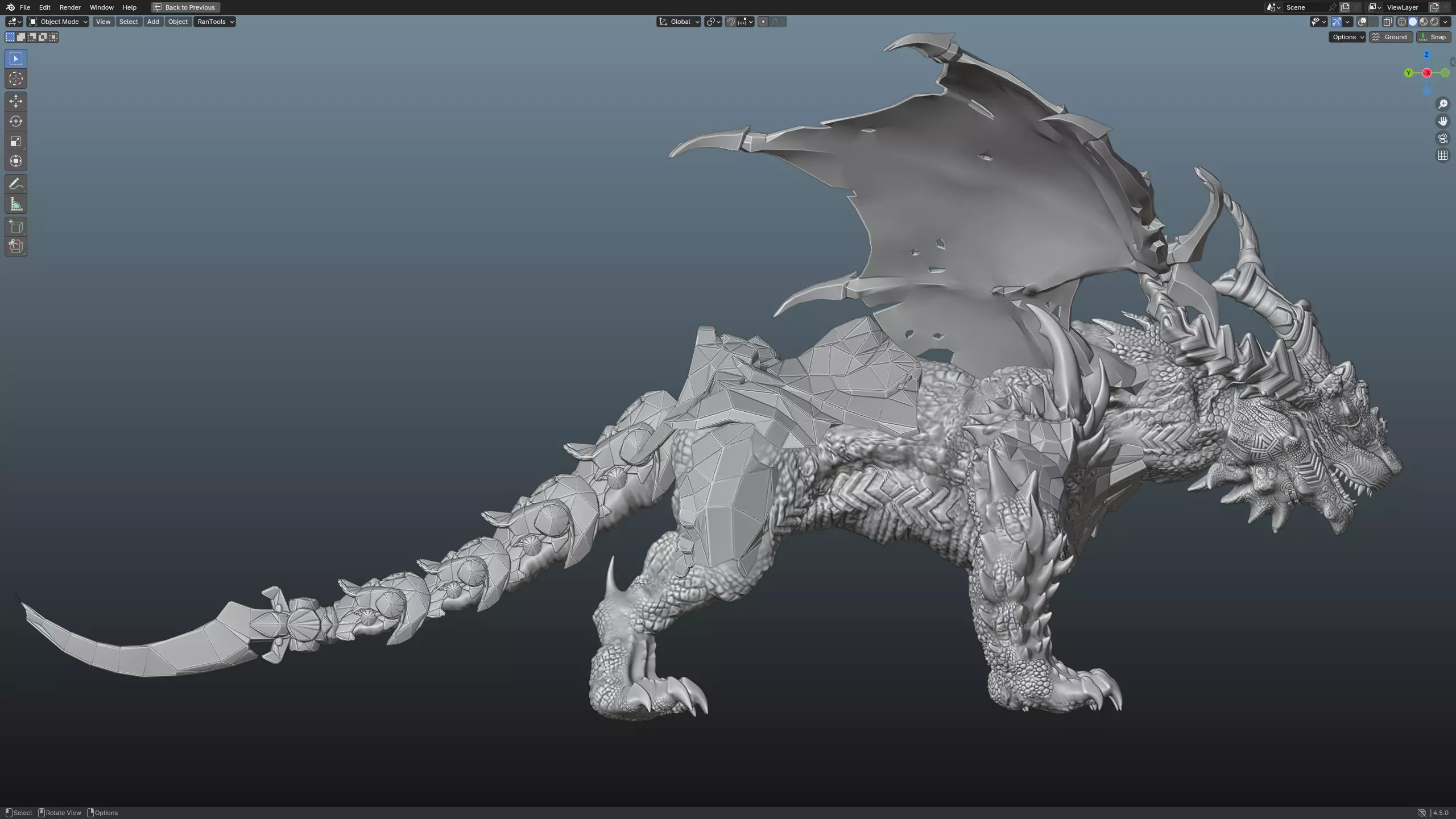 Dragon Free low-poly 3D model