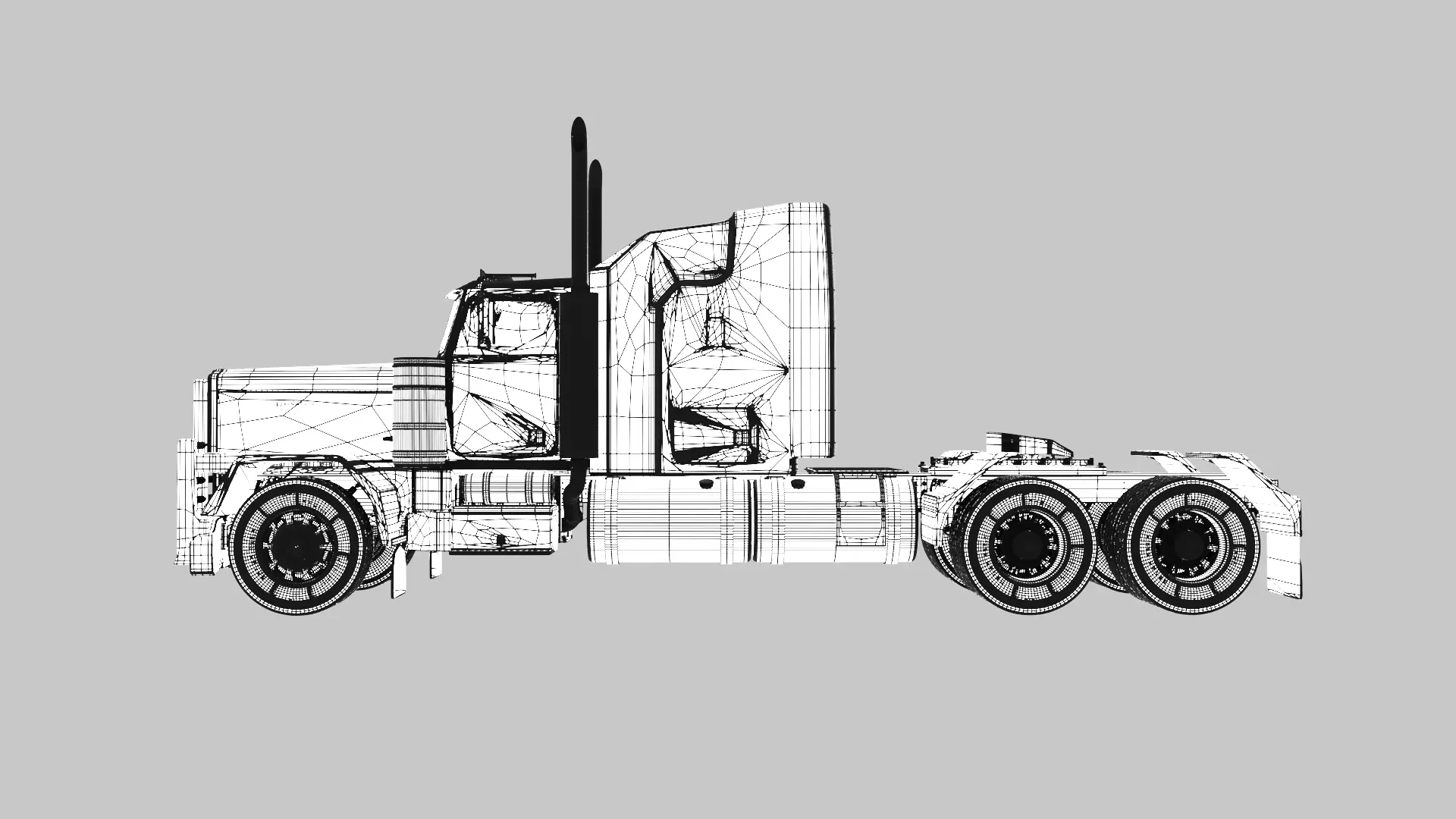 Peterbuilt Truck Free 3D model_9