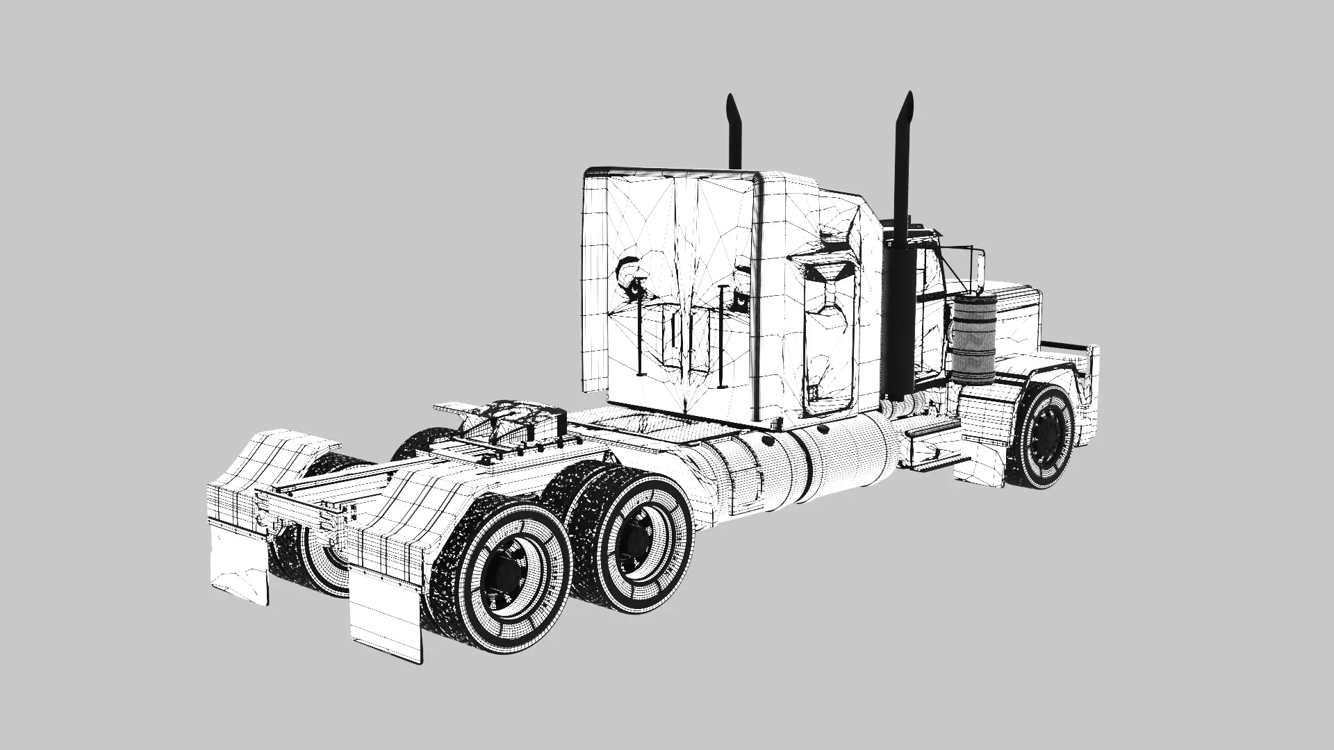 Peterbuilt Truck Free 3D model_12