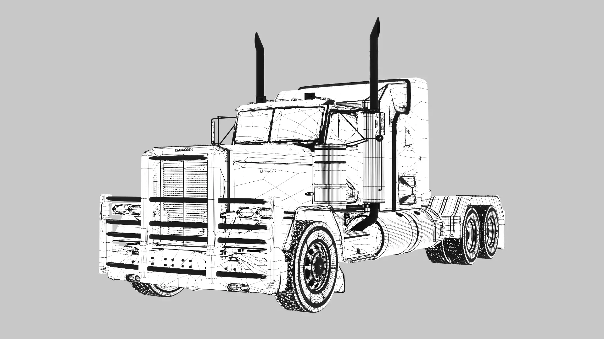Peterbuilt Truck Free 3D model_8