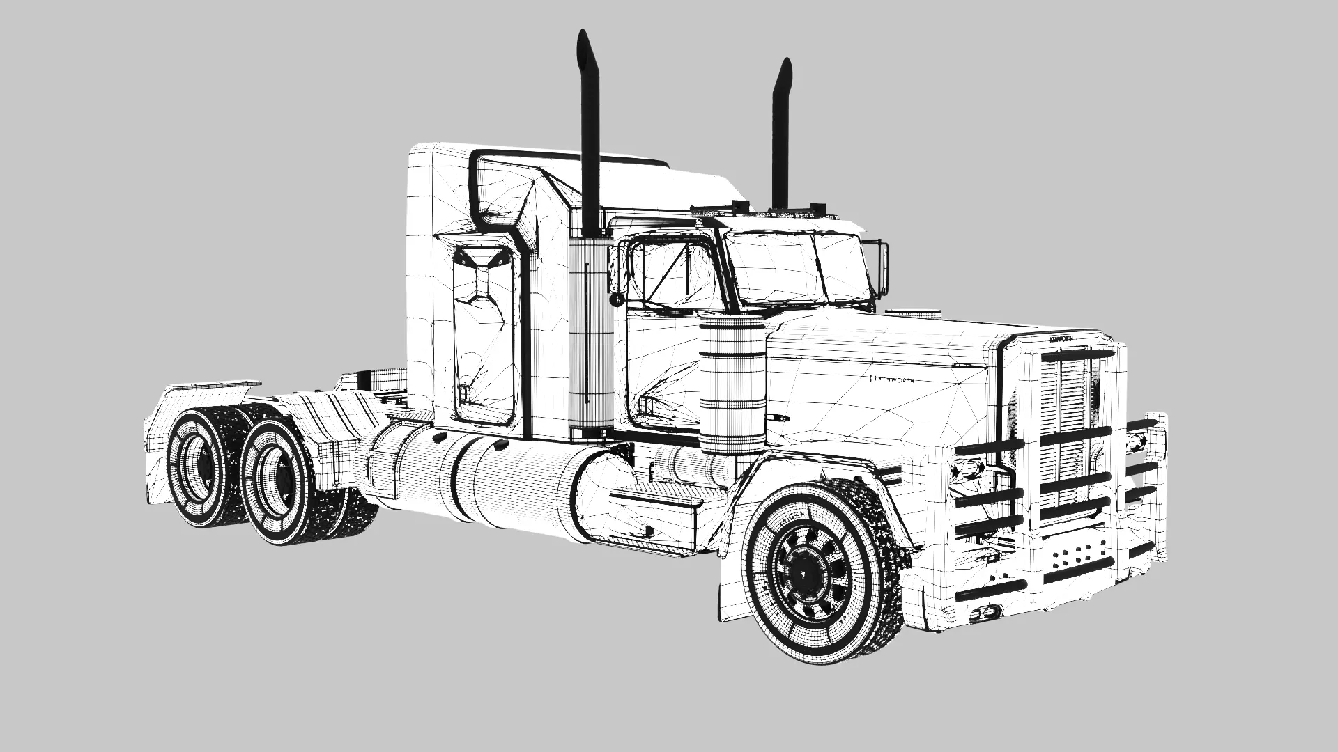Peterbuilt Truck Free 3D model_13
