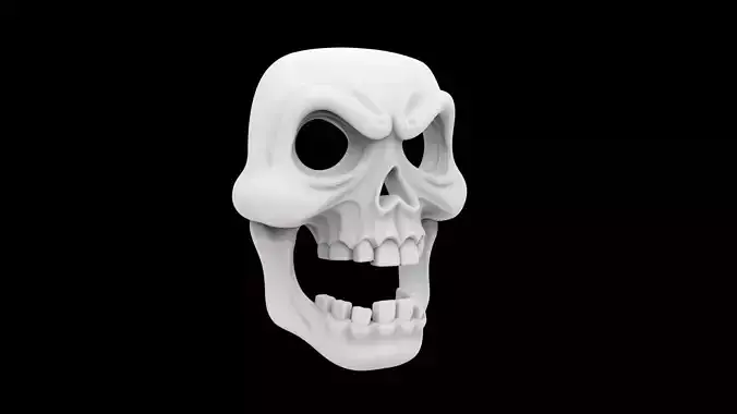Cartoon Skull Mask 3D Printable Halloween Prop