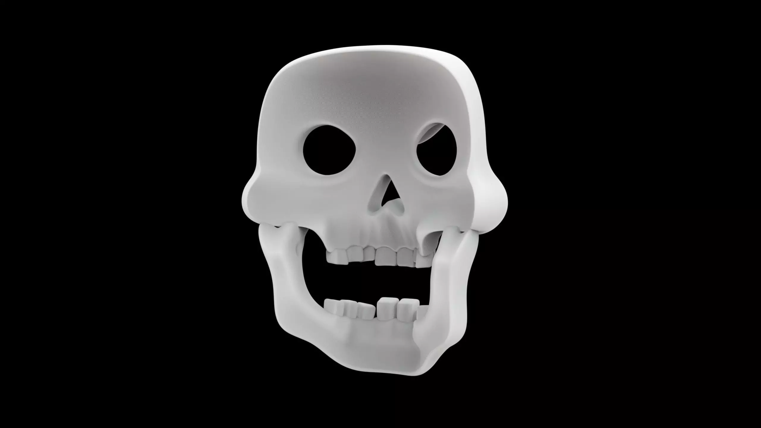 Cartoon Skull Mask 3D Printable Halloween Prop 3D print model_4