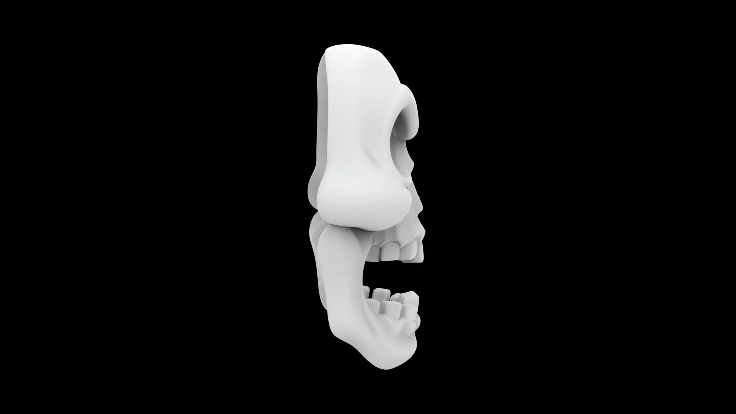 Cartoon Skull Mask 3D Printable Halloween Prop 3D print model_5