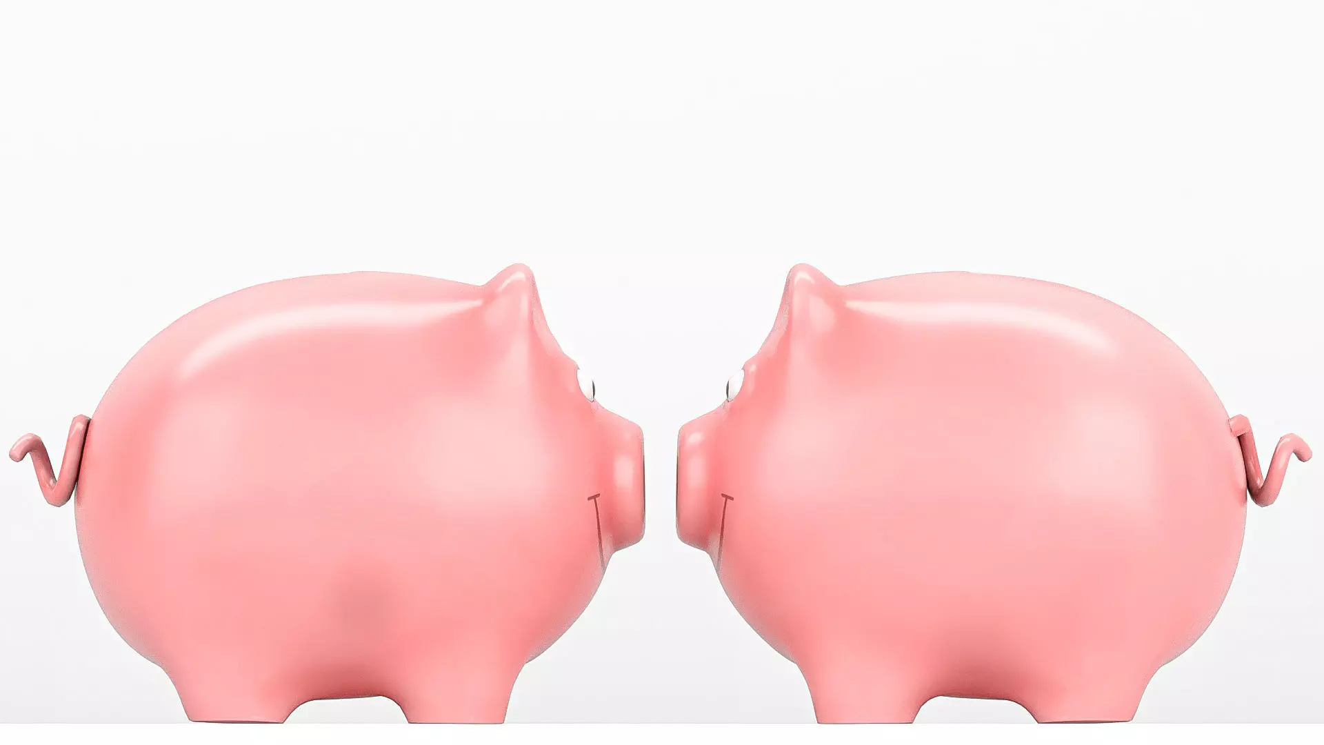 Piggy bank Low-poly 3D model_5