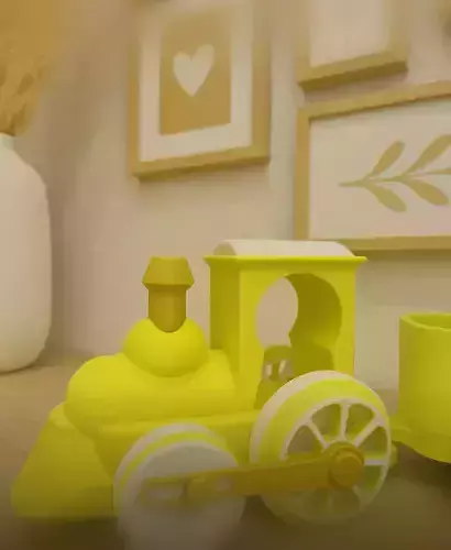 3D Printable Flower Train Toy Set STL