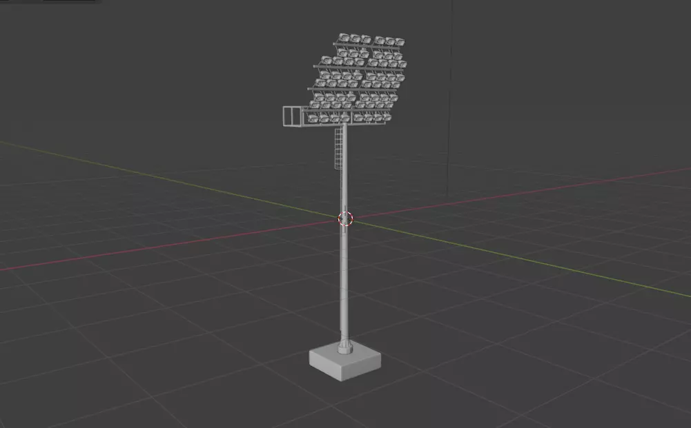 Stadium Light Tower 05 3D model_21