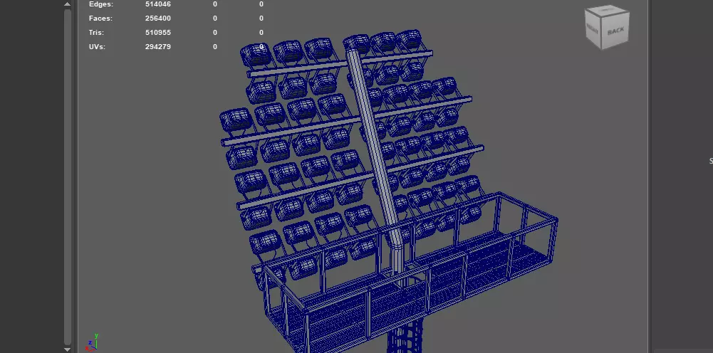 Stadium Light Tower 05 3D model_20