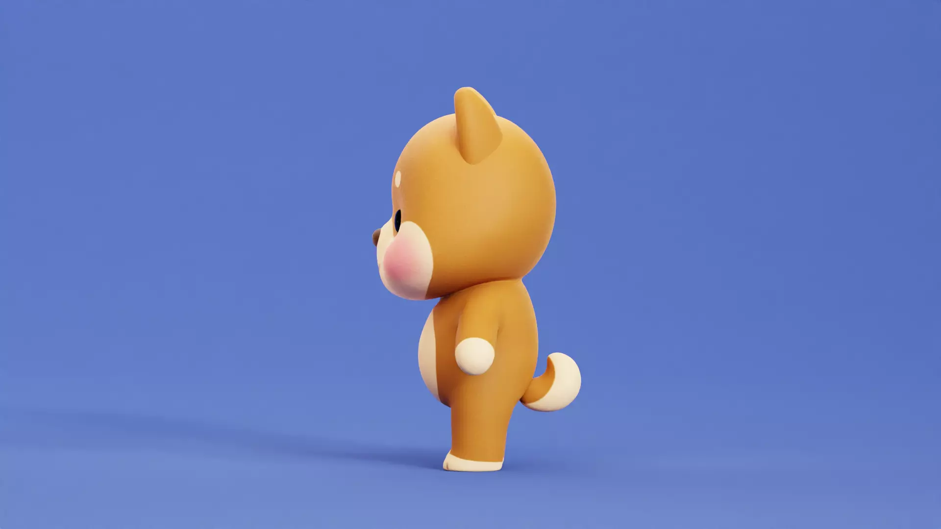 Cartoon Cat and Dog Shiba Chibi Kawaii Characters  Animals Pack  Low-poly 3D model_21