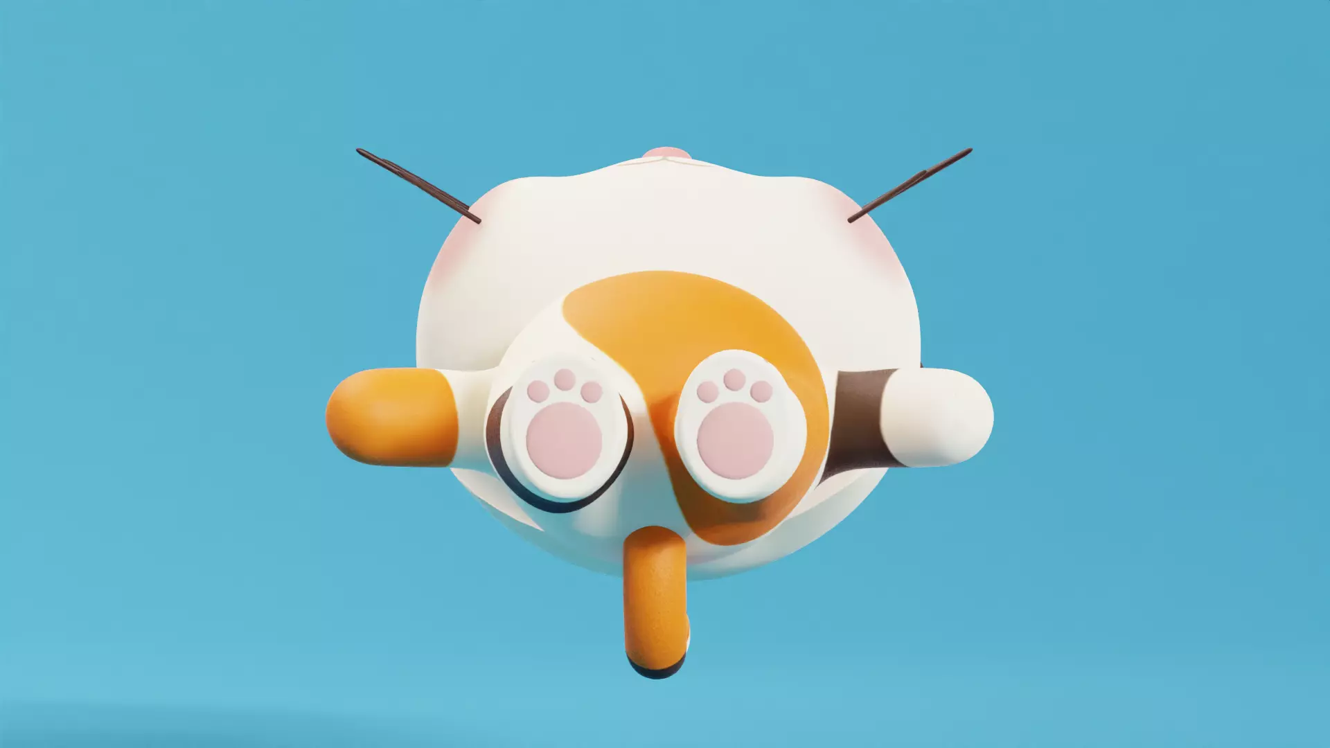 Cartoon Cat and Dog Shiba Chibi Kawaii Characters  Animals Pack  Low-poly 3D model_10