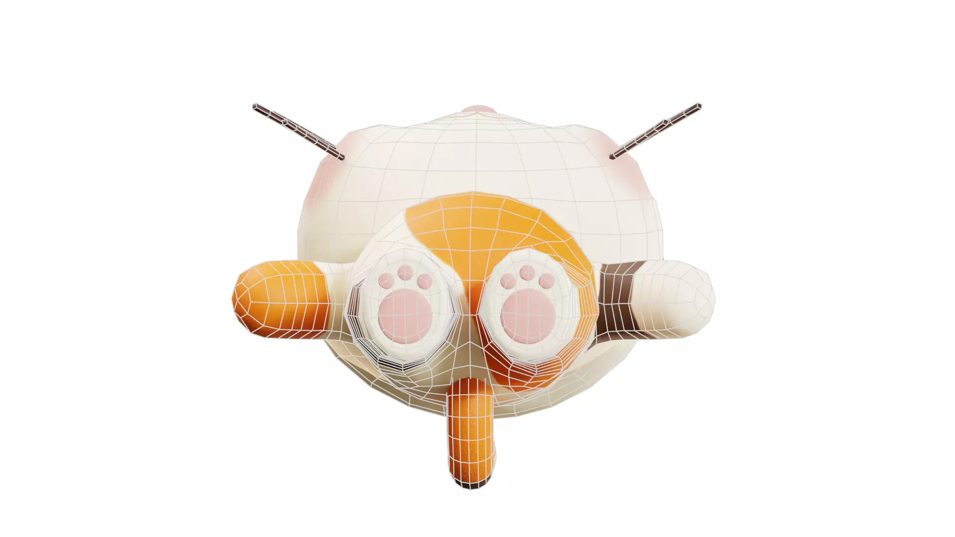 Cartoon Cat and Dog Shiba Chibi Kawaii Characters  Animals Pack  Low-poly 3D model_15