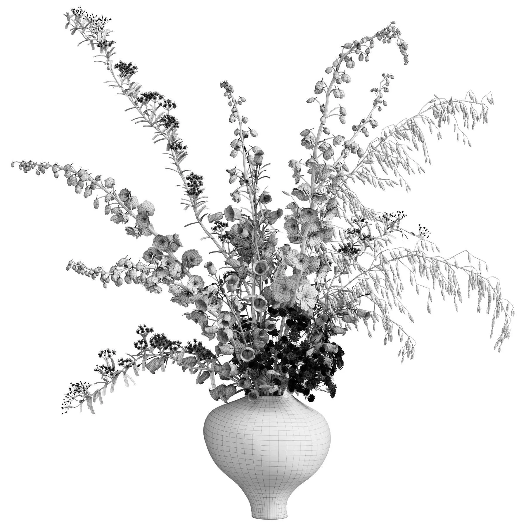 Flower In Vase 99 3D model_6