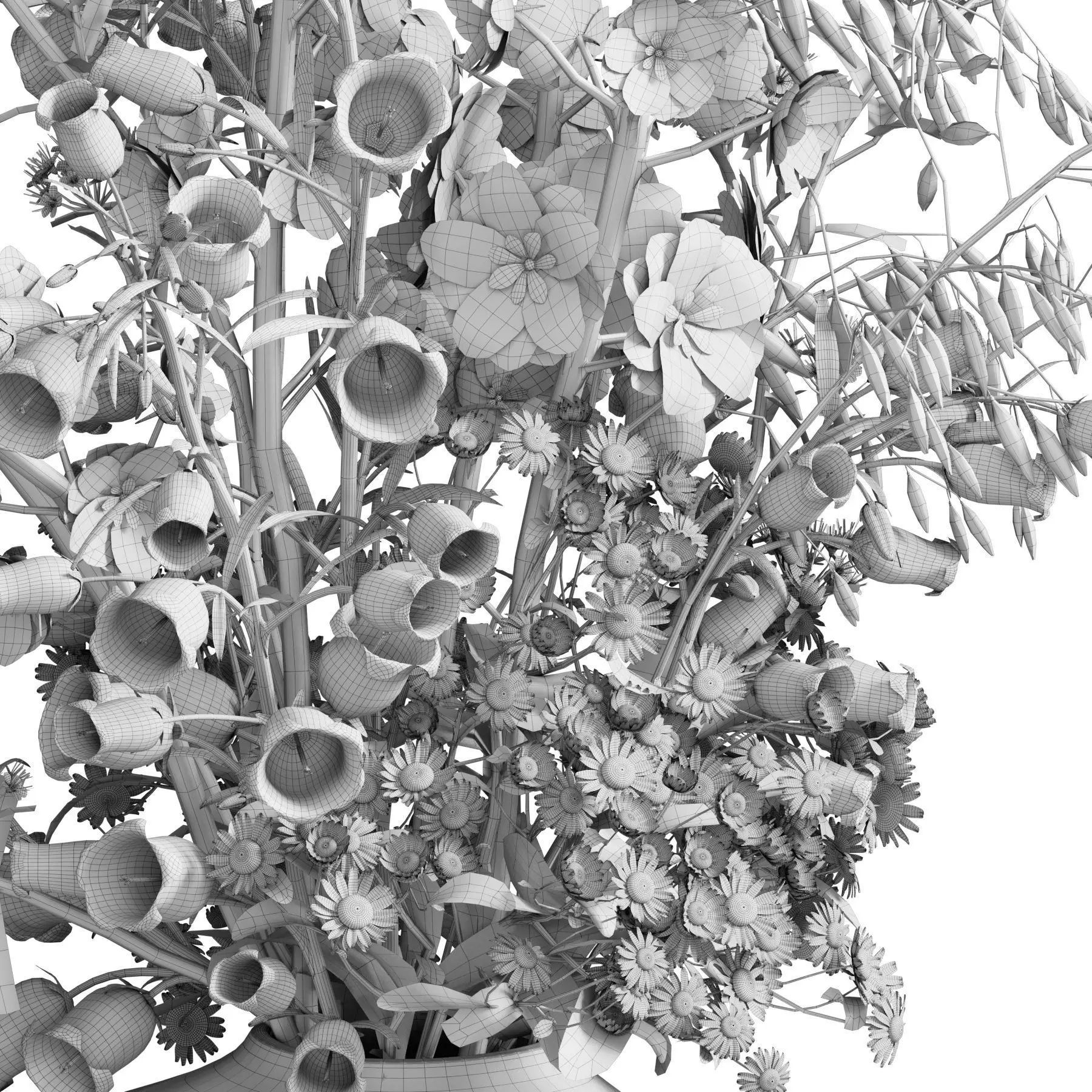 Flower In Vase 99 3D model_5