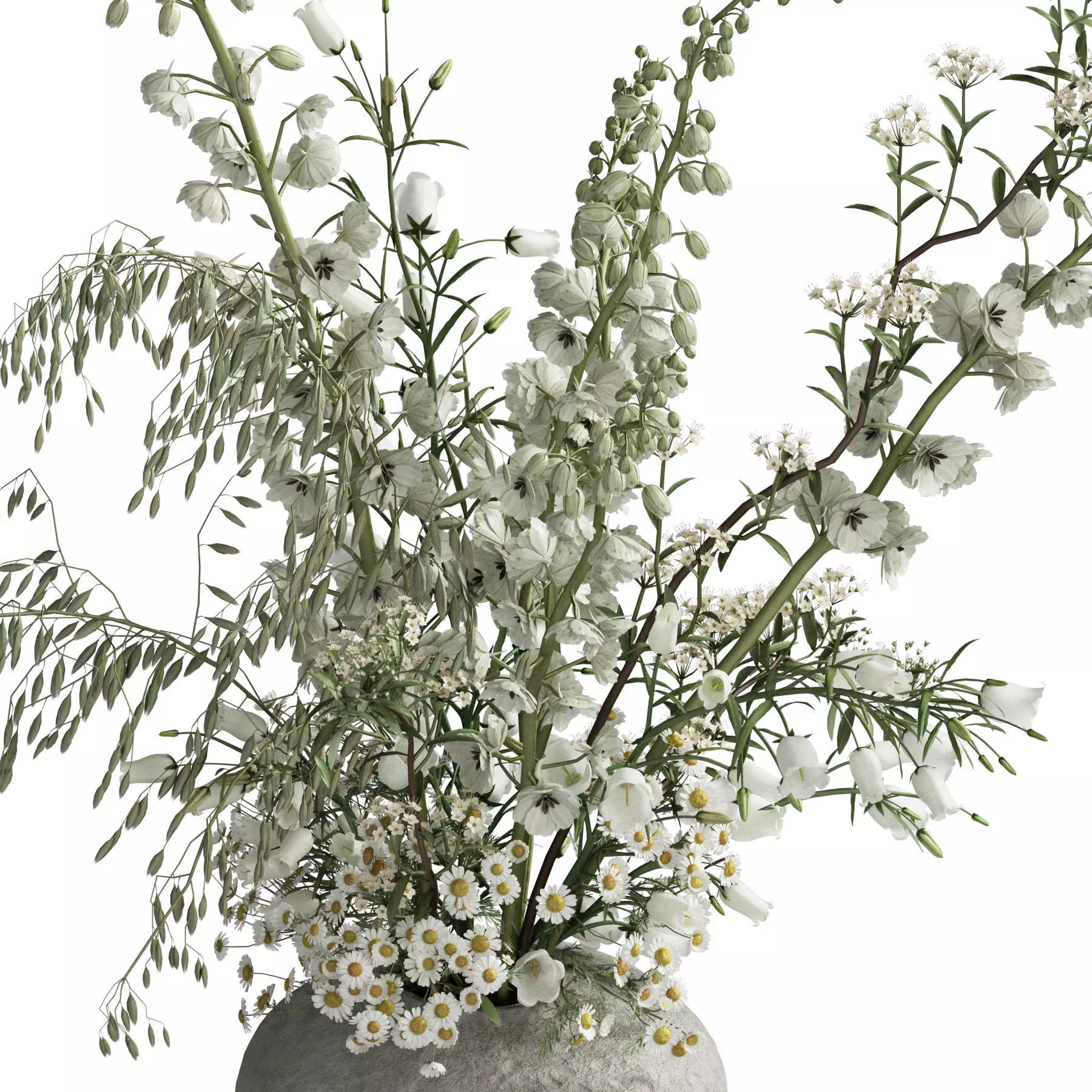 Flower In Vase 99 3D model_3