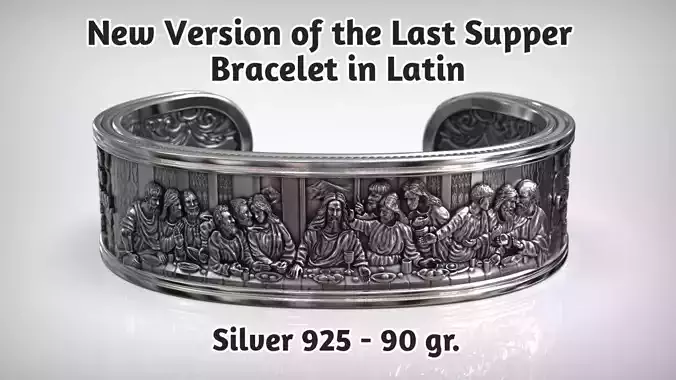 The Last Supper Jesus Christ and Saints Christian Bangle 3D print model