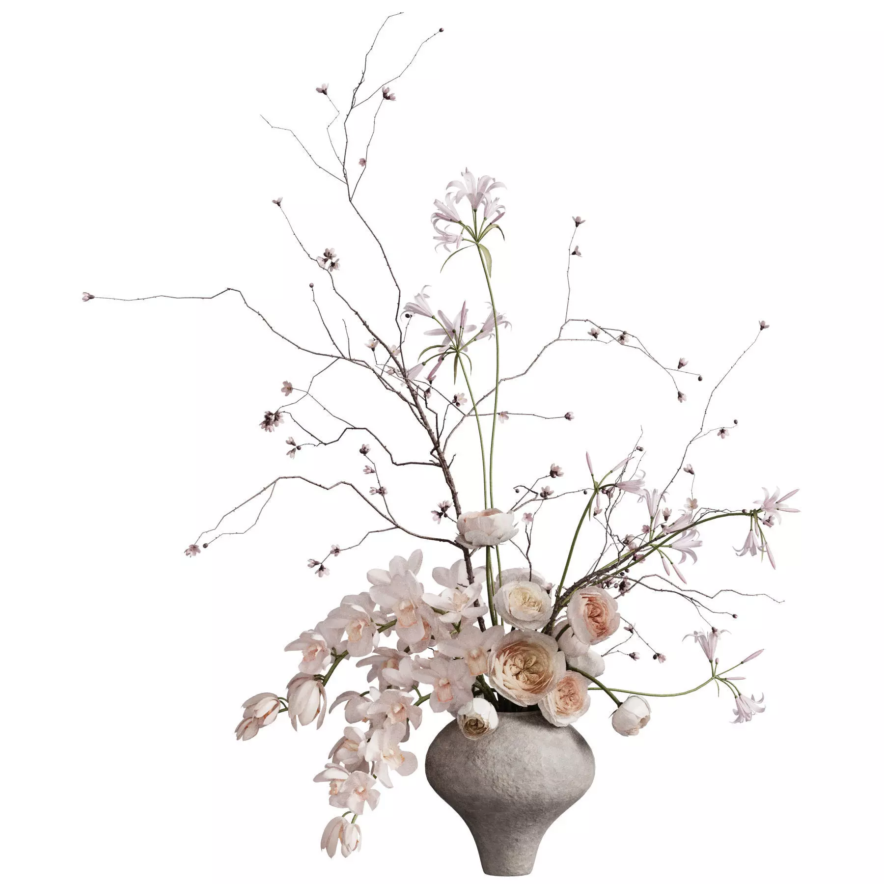 Flower In Vase 100 3D model_0