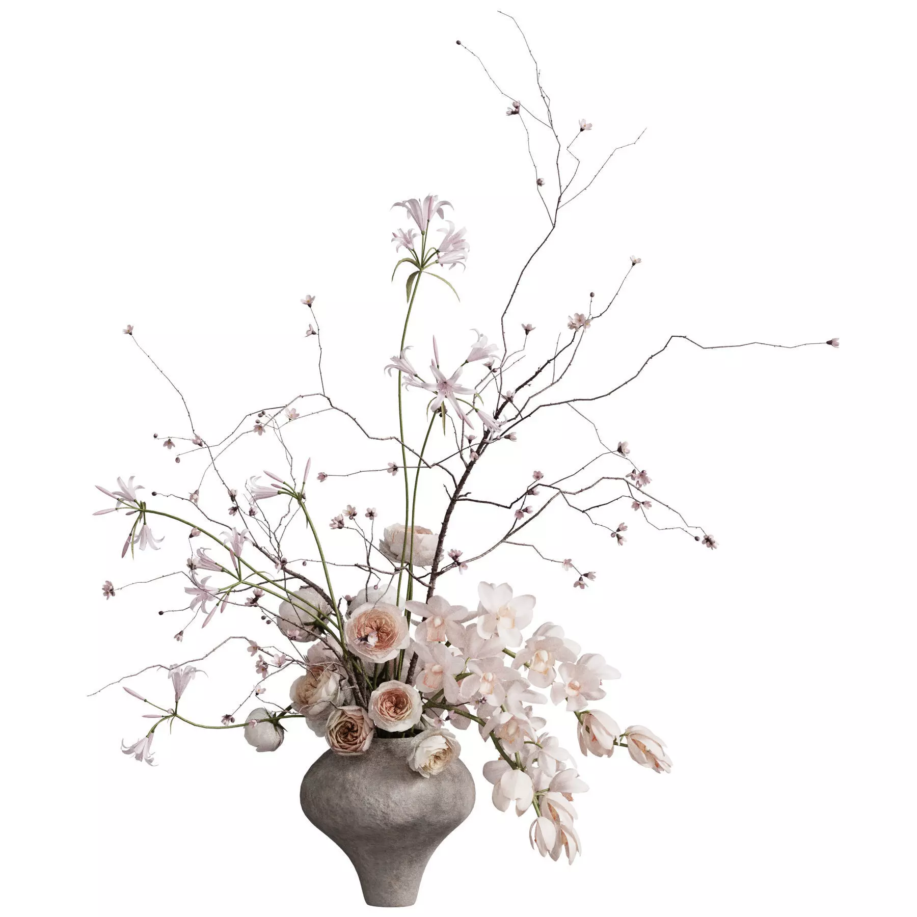 Flower In Vase 100 3D model_1
