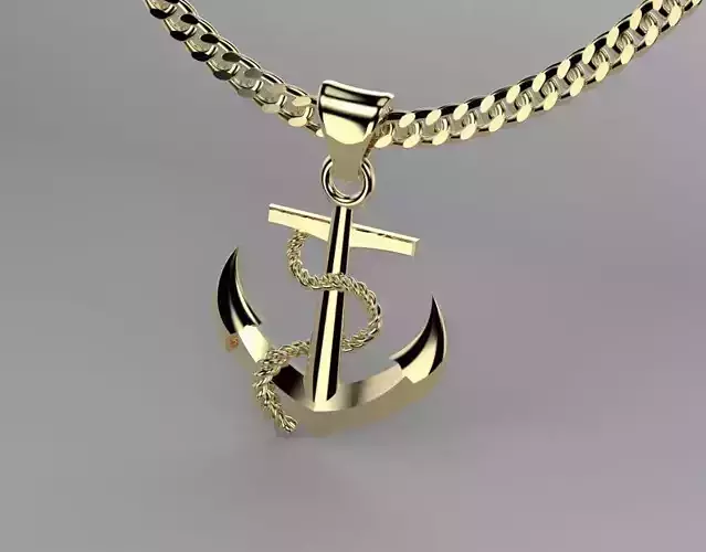Nautical Anchor Pendant Elegance
