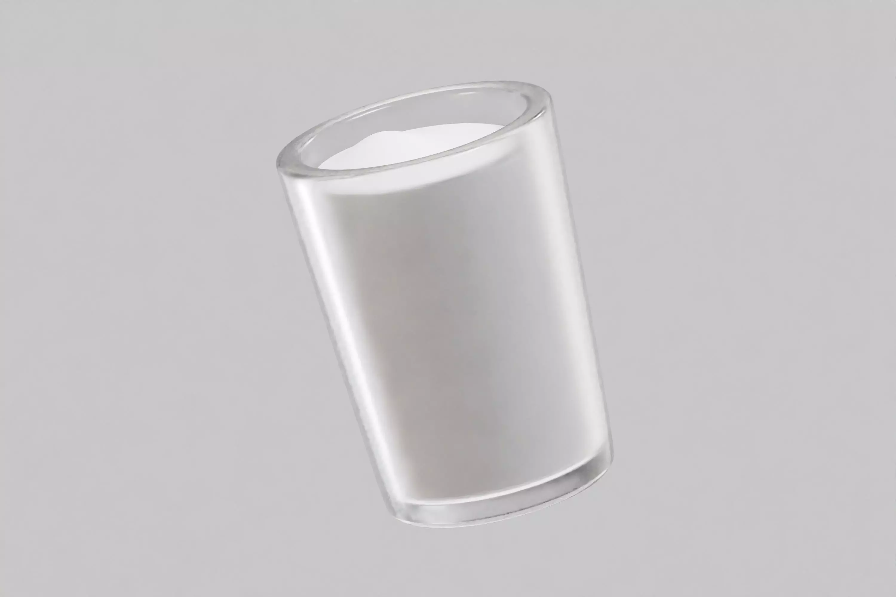 Glass of milk 3d model Low-poly 3D model_2