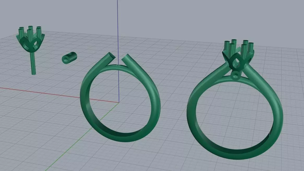 Engagement rings 3D print model_11