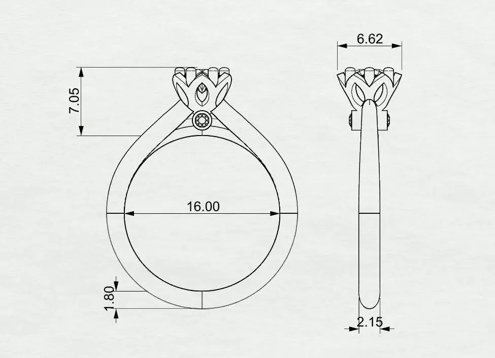 Engagement rings 3D print model_9