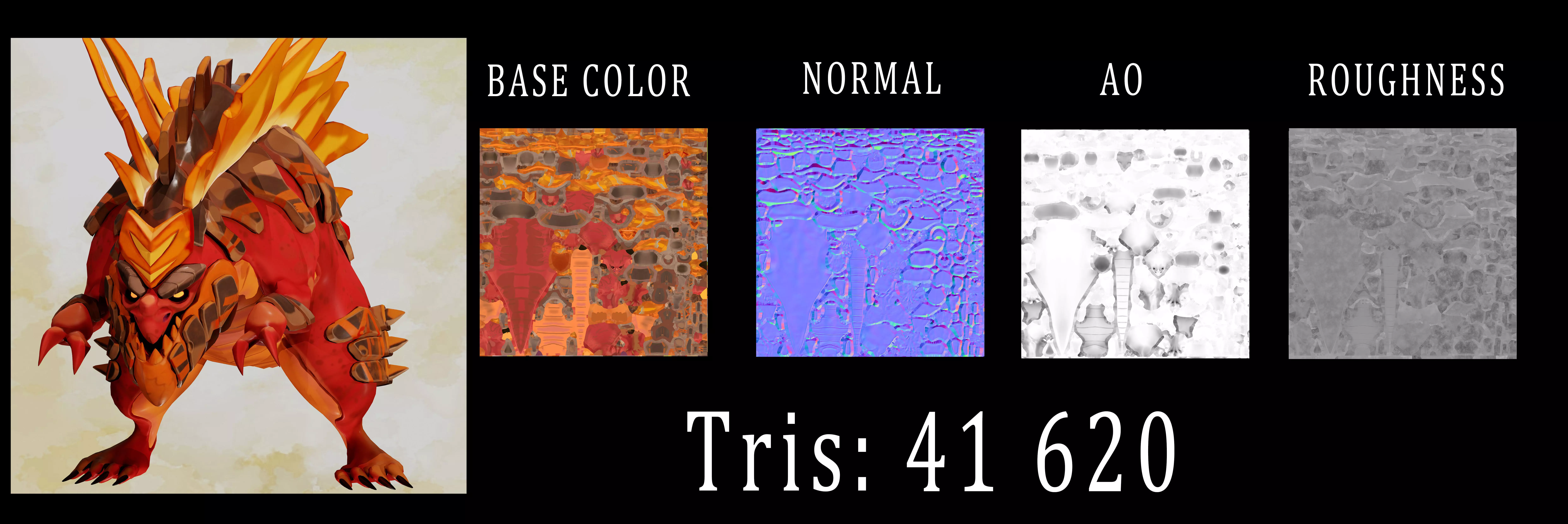 Dinosaur Stylized Low-poly 3D model_3