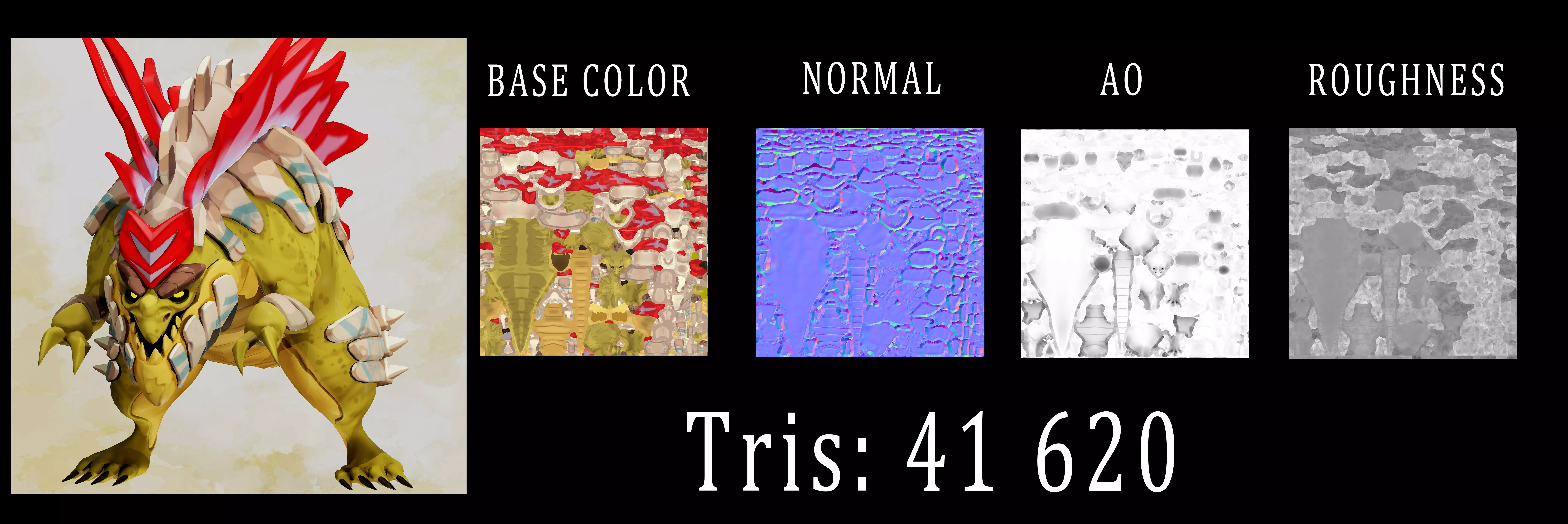 Dinosaur Stylized Low-poly 3D model_2