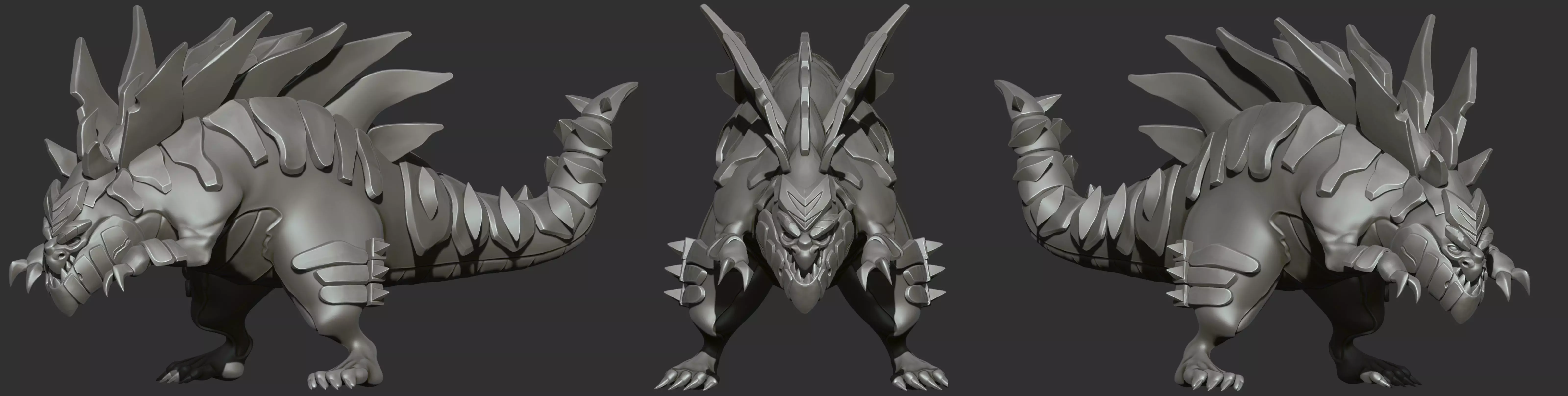 Dinosaur Stylized Low-poly 3D model_12