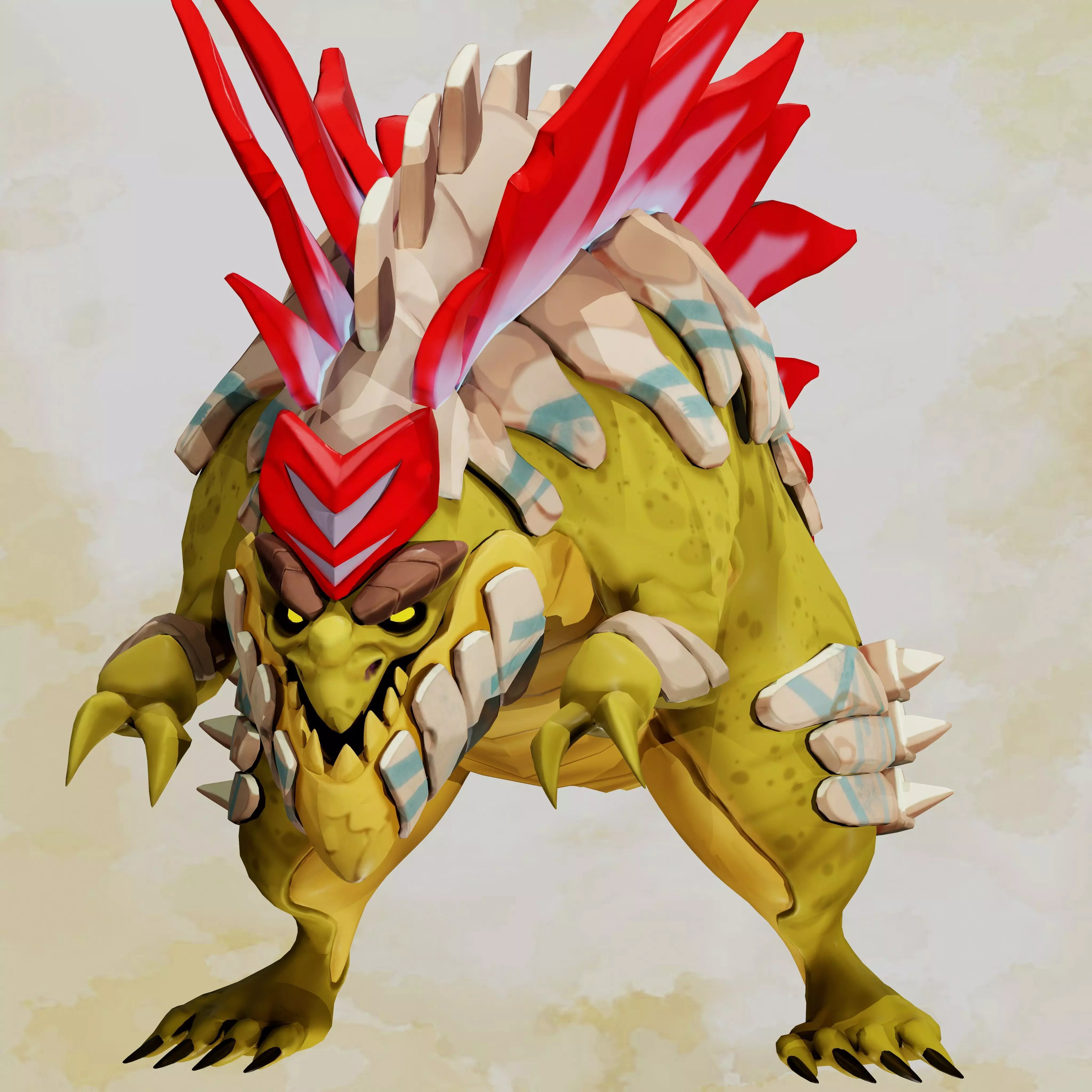 Dinosaur Stylized Low-poly 3D model_0