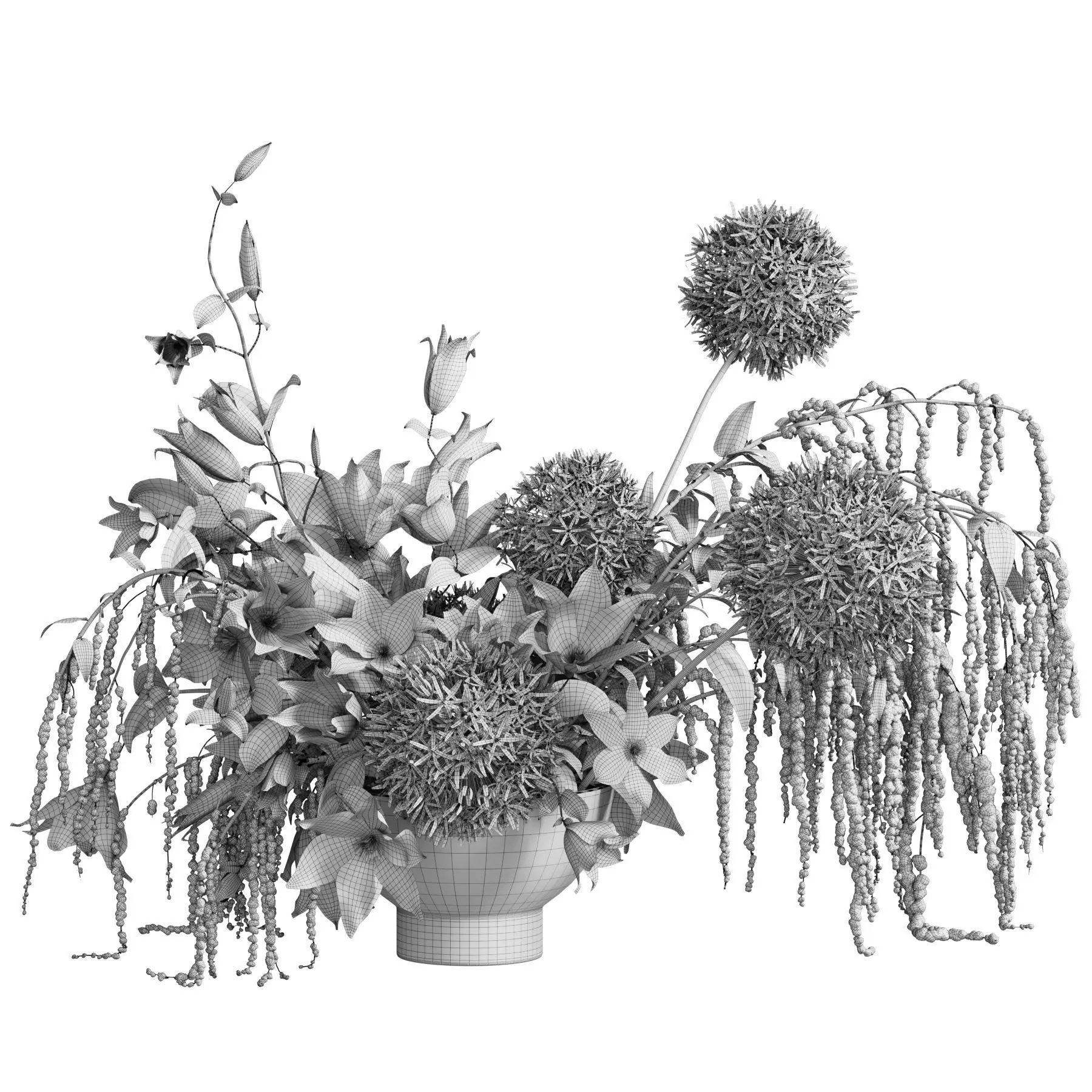 Flower In Vase 101 3D model_6