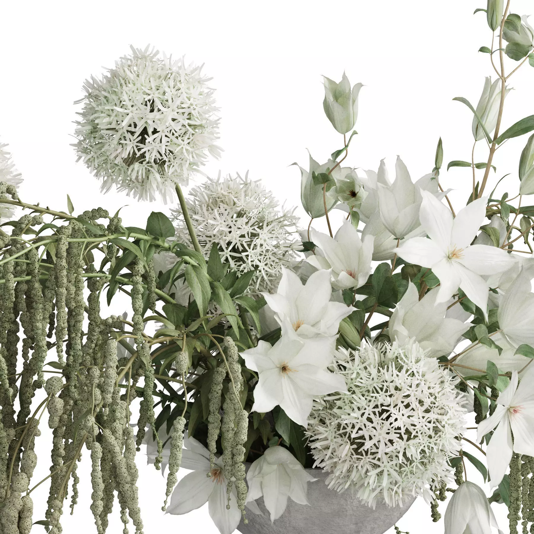 Flower In Vase 101 3D model_3