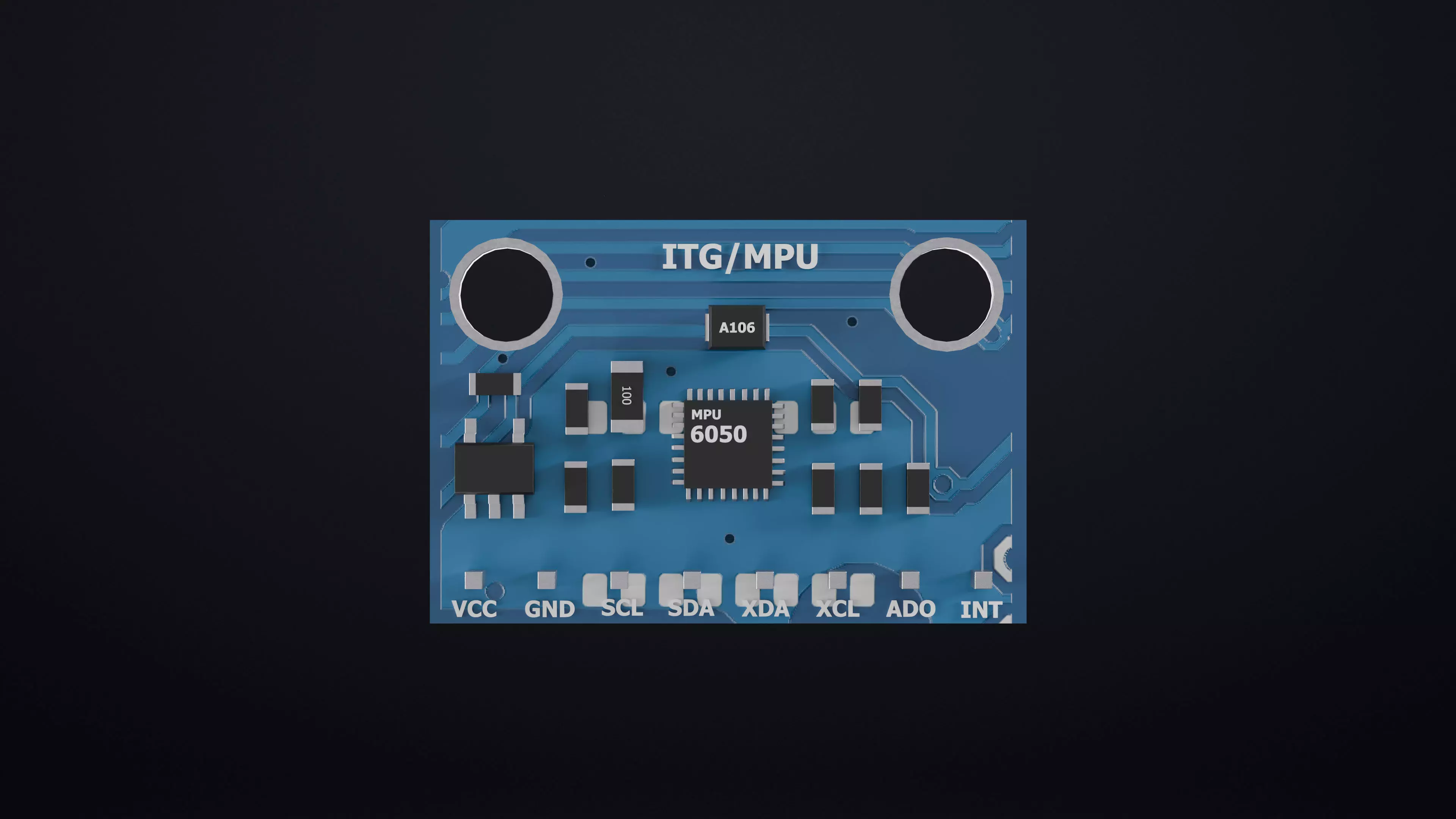 Gyroscope Sensor 3D Model for Arduino Robotics 3D model_2
