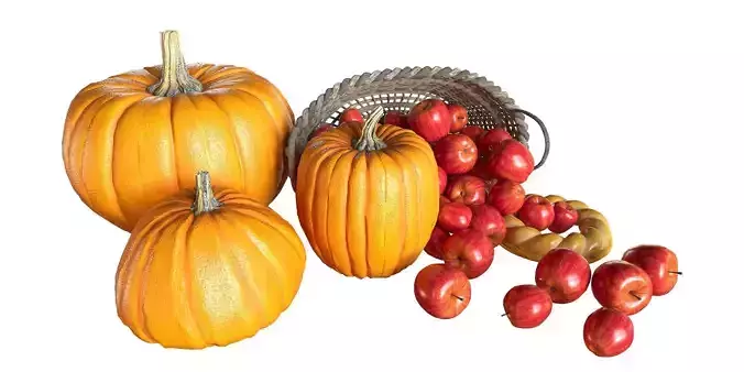 Apples Pumpkin Bread Basket