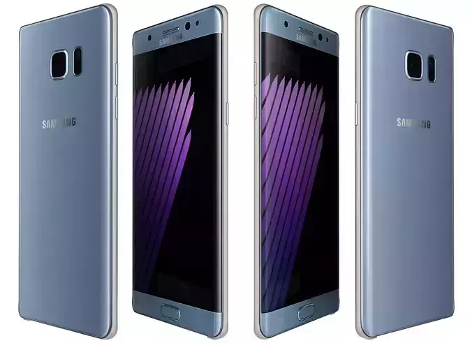 Samsung Galaxy Note 7 Blue 3D model