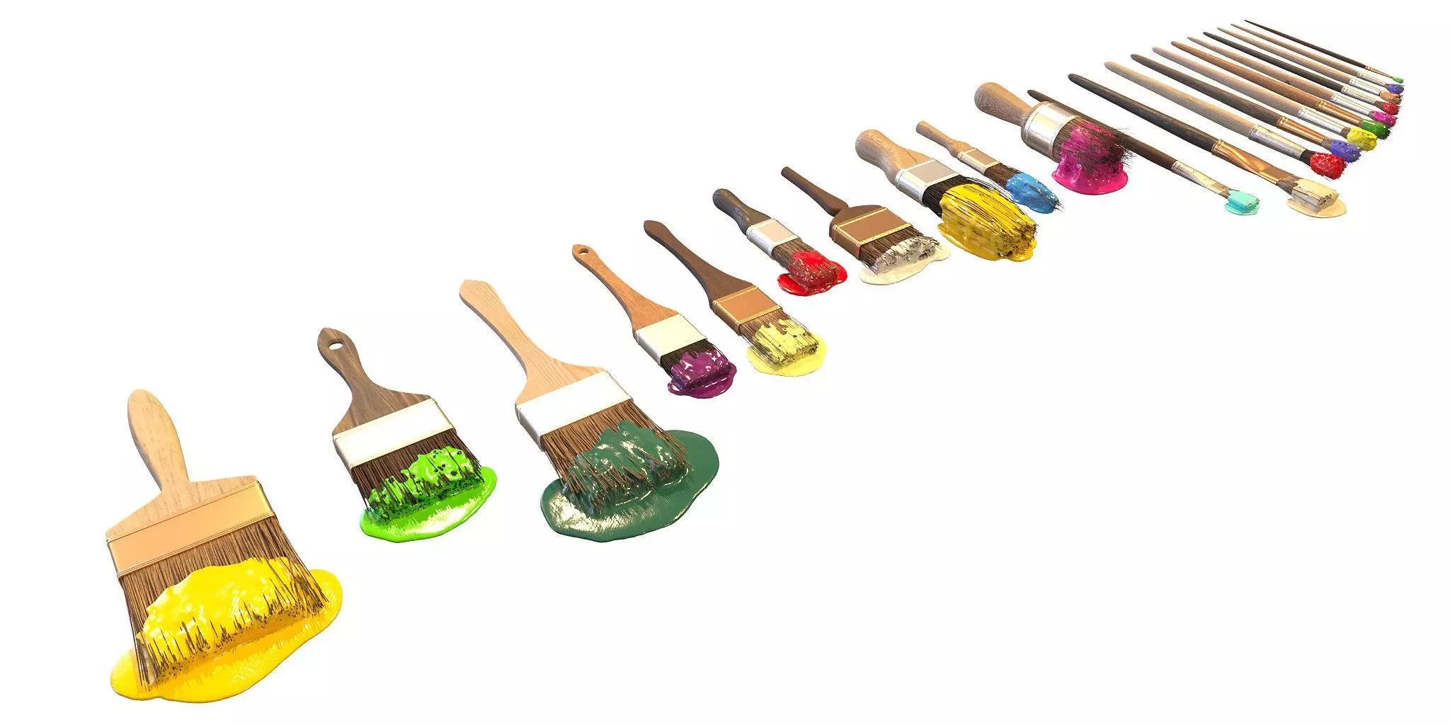 Brush Kit 3D model_4