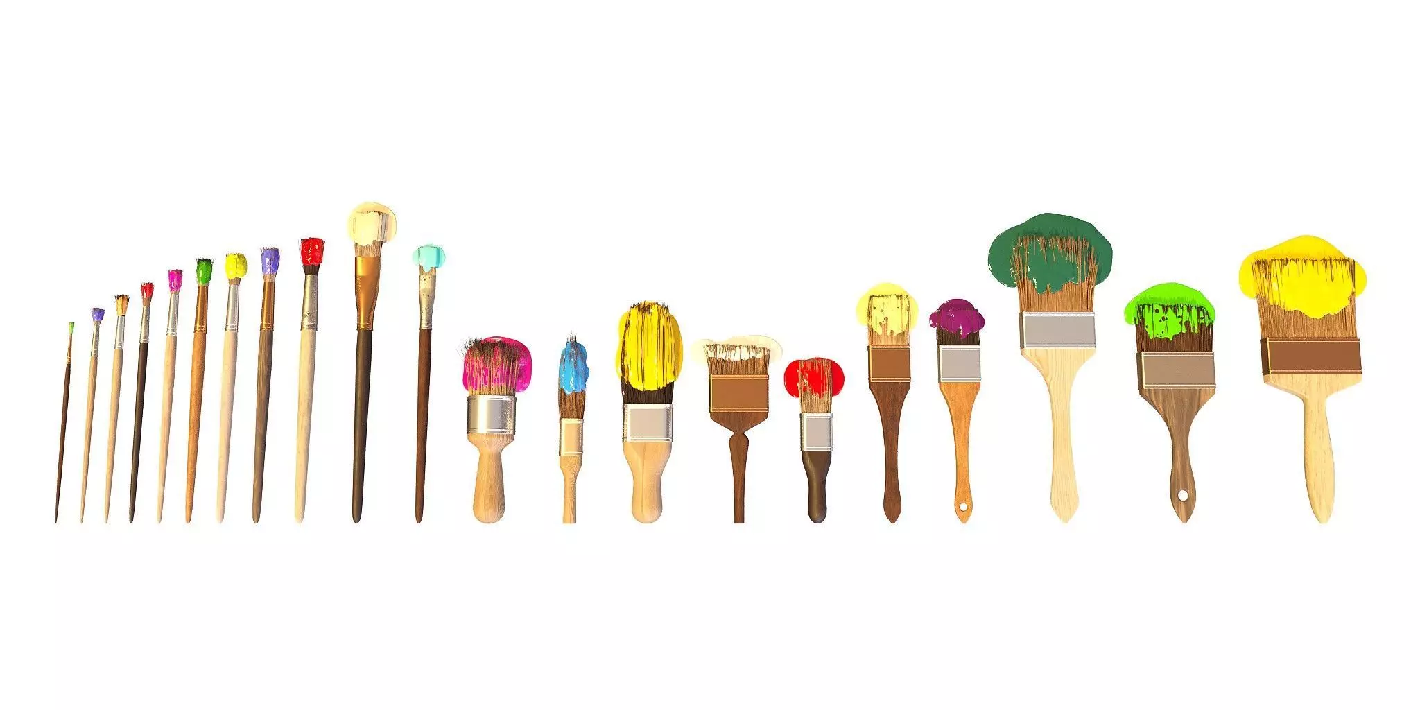 Brush Kit 3D model_0