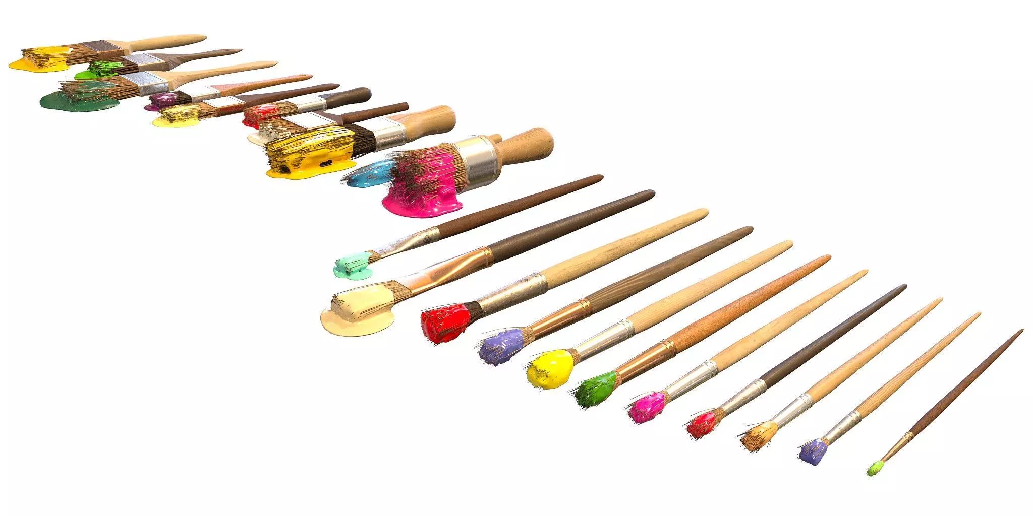 Brush Kit 3D model_3