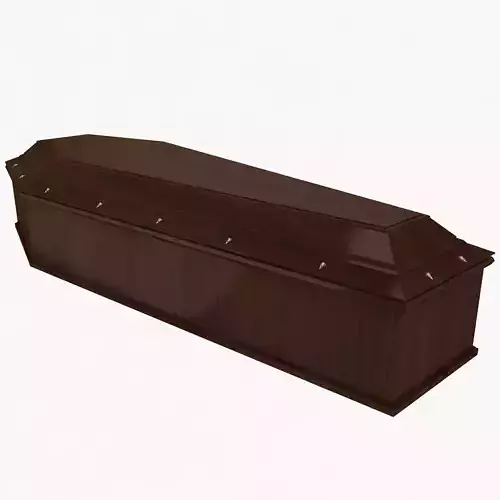 Low Poly Coffin Low-poly 3D model