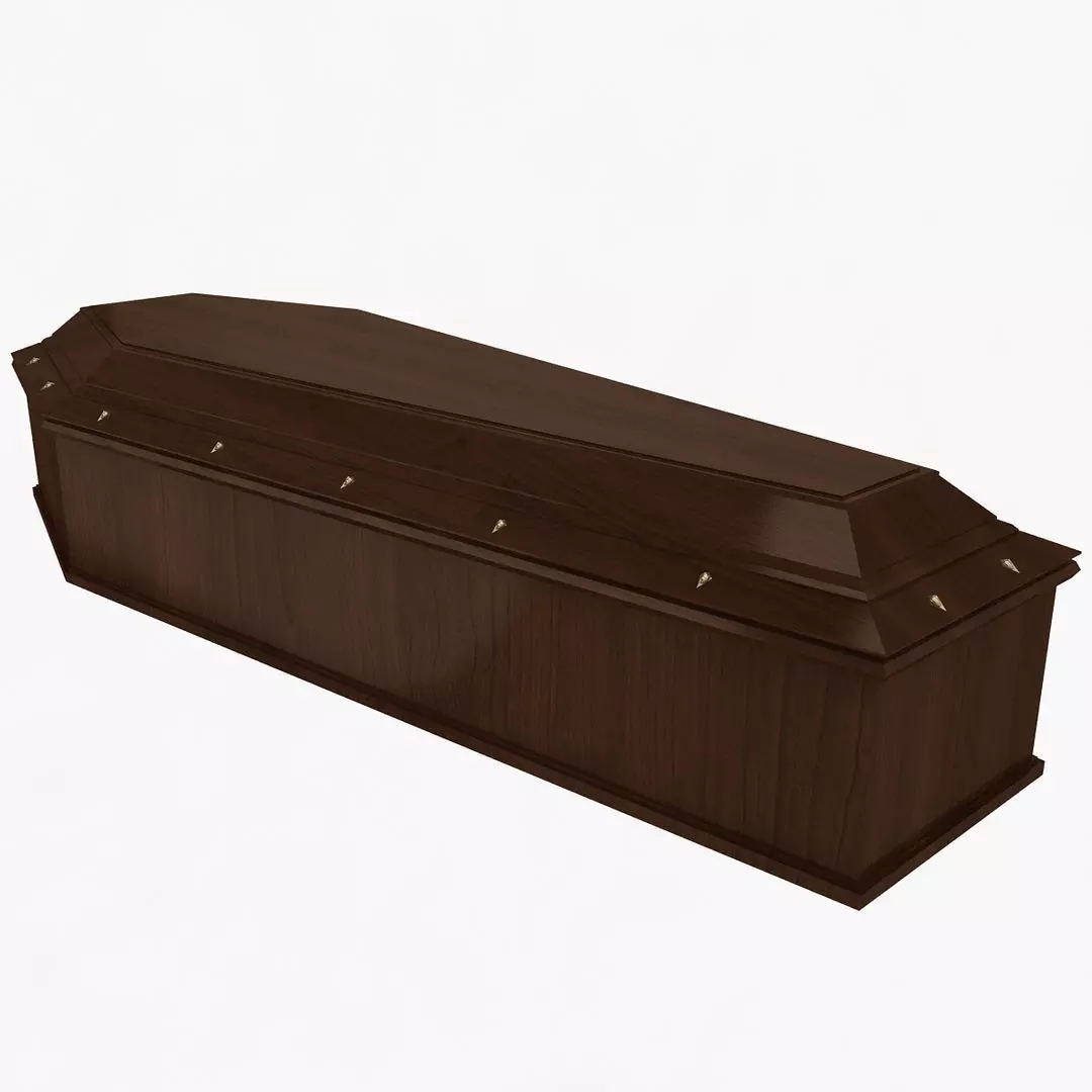 Low Poly Coffin Low-poly 3D model_0