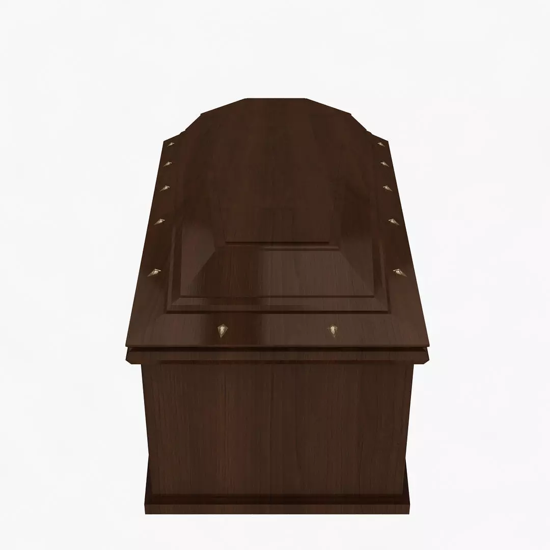 Low Poly Coffin Low-poly 3D model_5