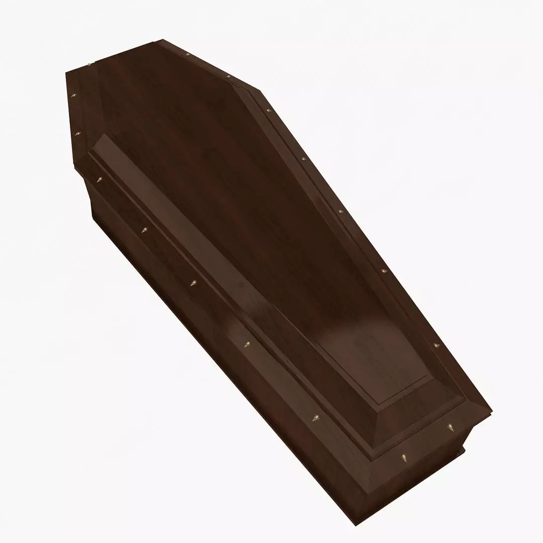 Low Poly Coffin Low-poly 3D model_3