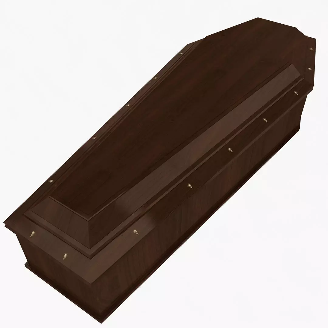 Low Poly Coffin Low-poly 3D model_1