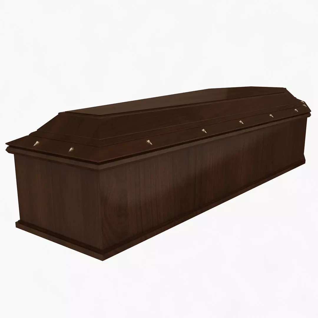 Low Poly Coffin Low-poly 3D model_2