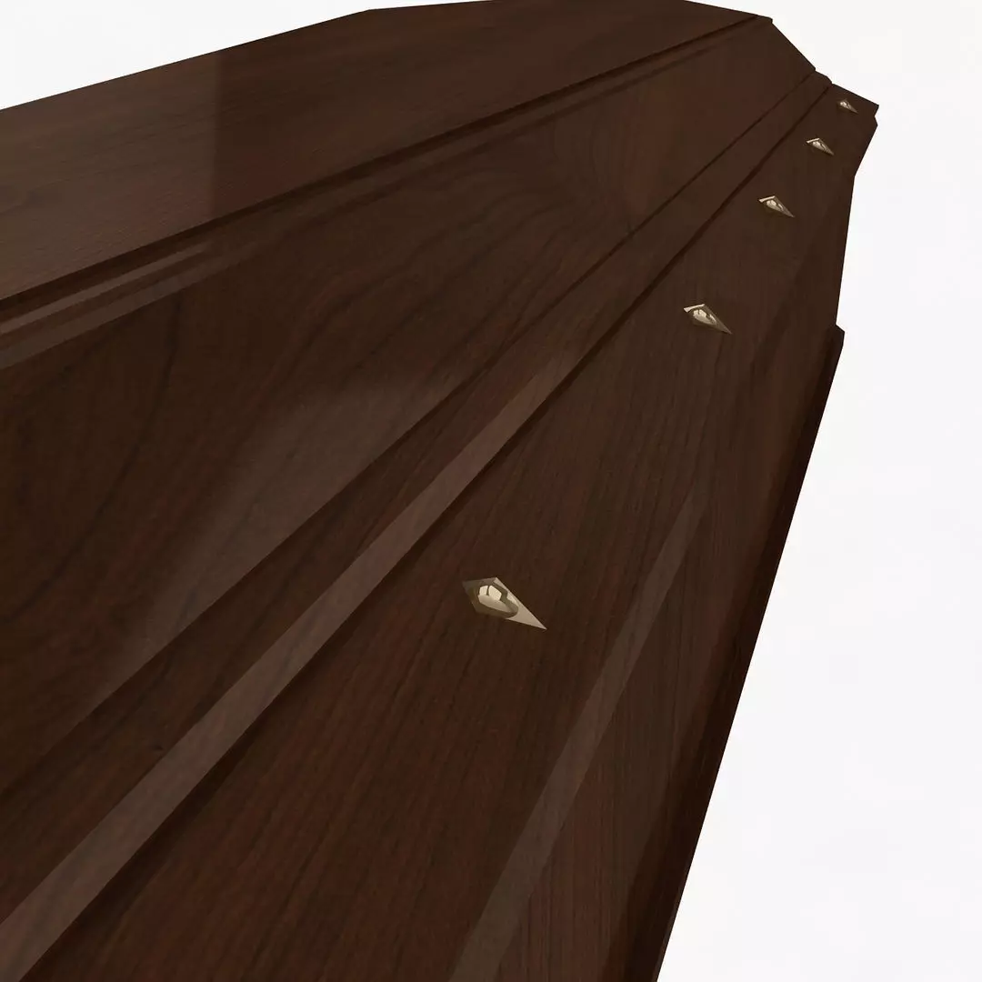 Low Poly Coffin Low-poly 3D model_4