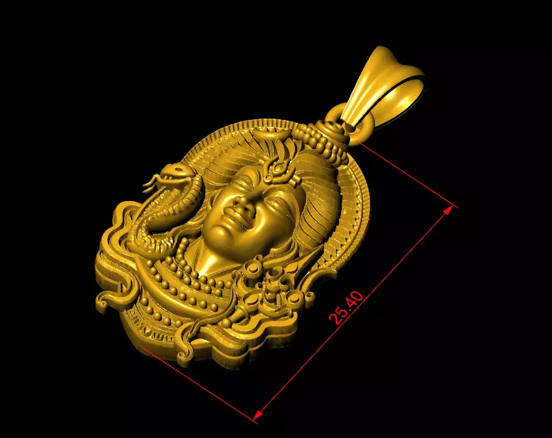 Lord Shiva Pendant 3D Model 3D print model_2