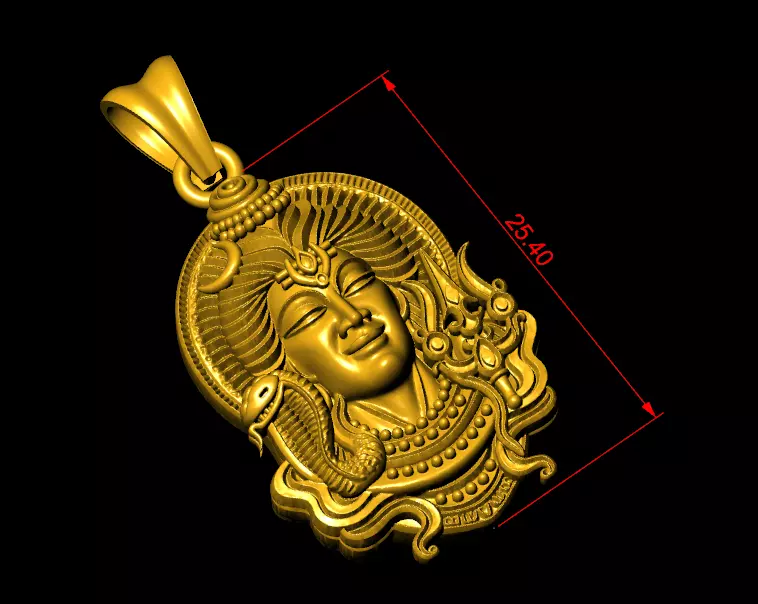 Lord Shiva Pendant 3D Model 3D print model_1