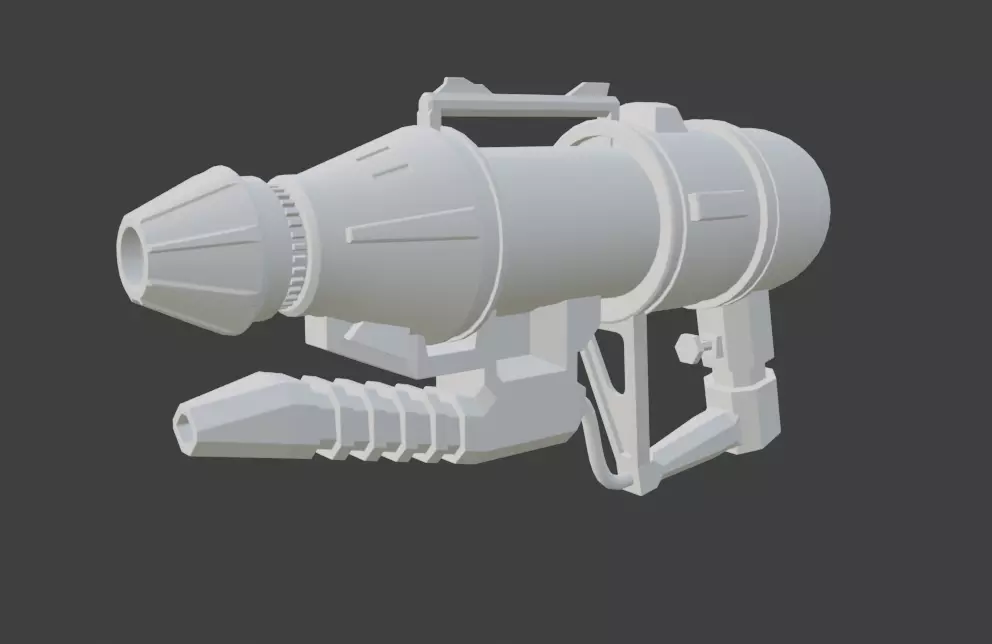 Water Gun Untextured Low-poly 3D model