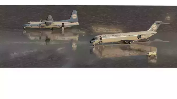 Fokker F-27-200 and Douglas DC-9S